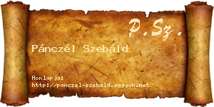 Pánczél Szebáld névjegykártya